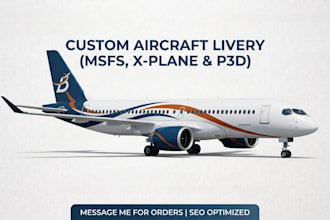 design custom aircraft livery msfs 2024 xplane 12 flight simulator repaint