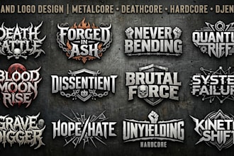 design metalcore deathcore, hardcore and djent band logo