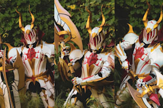 do 3d cosplay creation wearable anime armor 3d helmet model pepakura 3d props