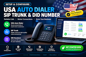 setup usa auto dialer, sip trunk and did number