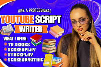 be your scriptwriter for movie script,screenplay and novel adaptation