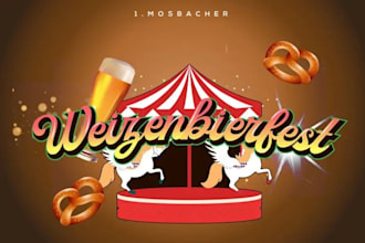 create wonderful party, celebration, event, festival logo