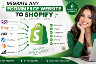 migrate woocommerce etsy wix products to shopify using CSV import