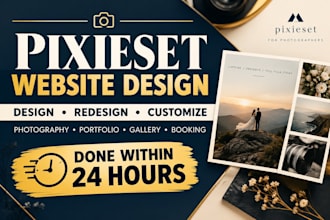 redesign customize pixieset photography website portfolio mobile responsive