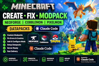 create fix modpack neoforge cobblemon minecraft pixelmon datapacks claude code