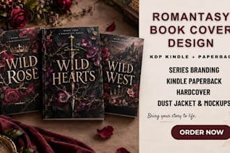 design a romantasy book cover series for KDP kindle and paperback