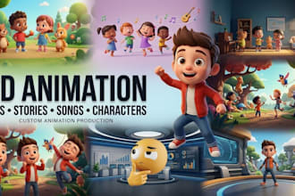 create 3d animated videos for kids like cocomelon