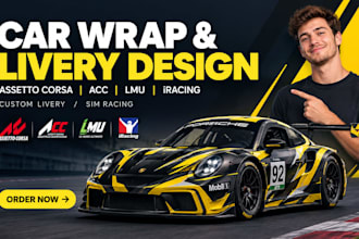 custom car livery wrap le mans ultimate and assetto corsa iracing msfs