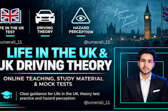 teach life in the UK and UK driving theory test online teaching