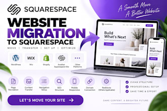 migrate your website to squarespace and set it up
