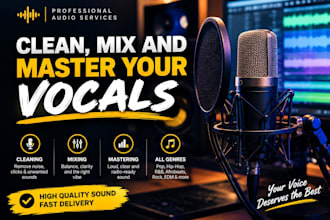 clean, mix and master your vocals
