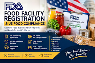 handle fda food facility registration and US food compliance