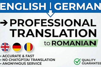 professionally translate english or german to romanian
