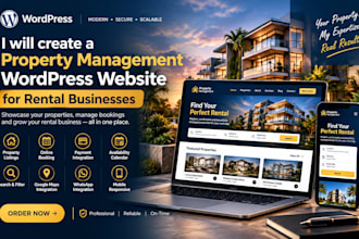 create a property management wordpress website for rental businesses