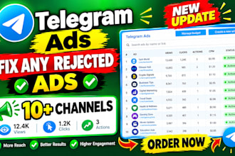 active telegram ad, resolve telegram ad  fix decline ad, fix ad destination