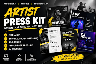 design artist press kit, media kit, epk, one sheet, influence and dj press kit