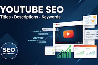 write SEO optimized youtube titles and descriptions