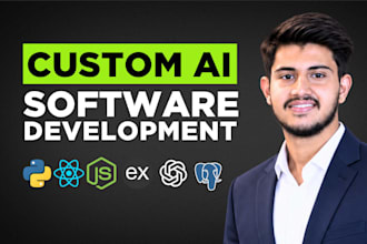 build custom ai web application, ai software, ai website as software developer