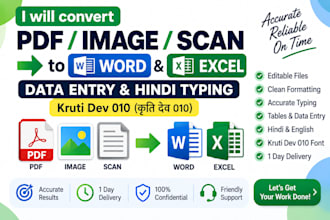 convert PDF or images to word and excel