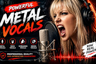 metal singer, rock vocals, metal vocals screaming vocals, grawl vocals, female