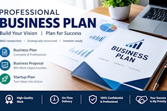 prepare and review a business plan business proposal startup plan and contracts
