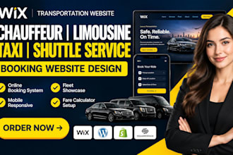 design chauffeur limousine taxi company shuttle service booking website