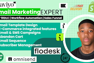 set up email marketing flow using klaviyo flodesk  omnisend for e commerce