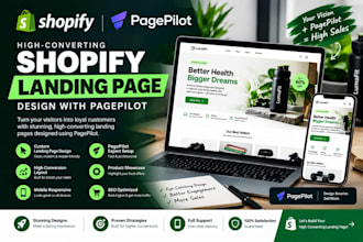 create a high converting shopify landing page with pagepilot