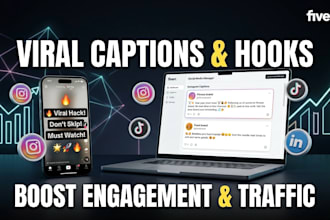 write engaging instagram captions and tiktok hooks