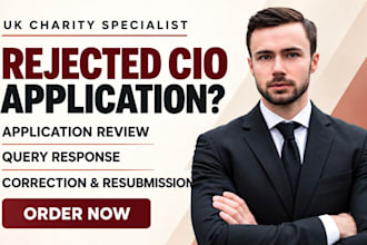 review and fix your rejected UK charity commission cio application