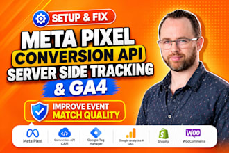 setup meta pixel conversion api, server side tracking, ga4 ecommerce tracking