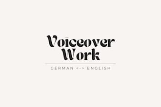 record a natural voiceover in german or english