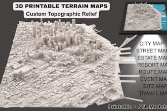 create custom 3d topographic relief maps and printable terrain maps stl models
