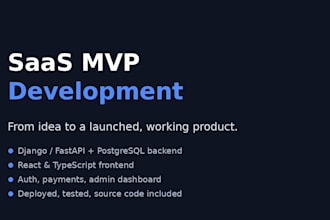 build your saas mvp with python, django, and react