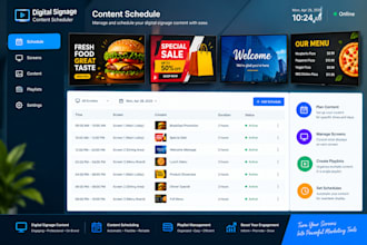 design and schedule content for your digital signage screens