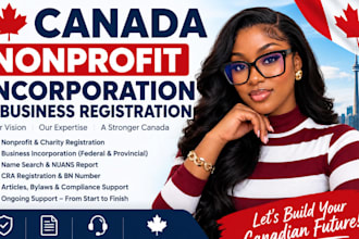 register your business in canada, nonprofit incorporation charity application