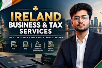 register ppsn, ipn, vat, corp tax, annual return in ireland