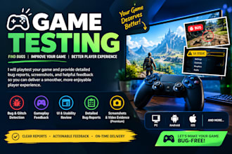 playtest your game and provide and bug reports