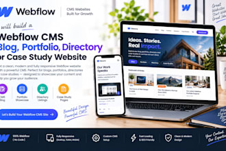 build webflow cms blog, portfolio, directory or case study website