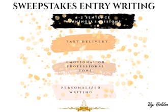 write a persuasive sweepstakes entry that stands out and gets noticed