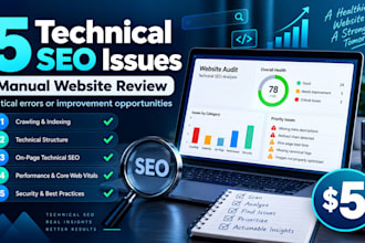 find 5 critical technical SEO issues