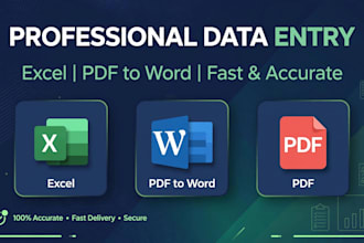 do data entry typing and pdf to word conversion