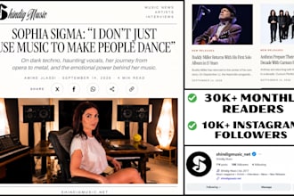 interview you and publish your story in a popular music magazine