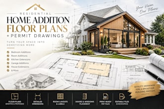 create home addition floor plans and permit drawings