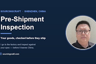 inspect your goods at the factory before shipment from china