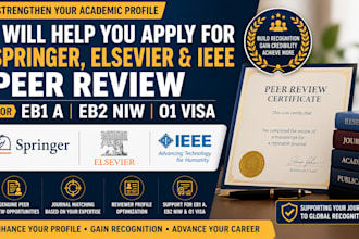 get genuine elsevier springer ieee peer review invite for eb1 o1 eb2 niw judging