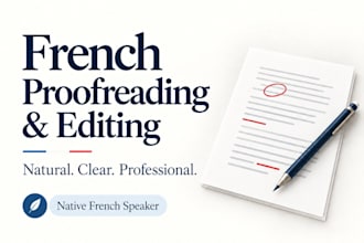 proofread and naturally rewrite your french website