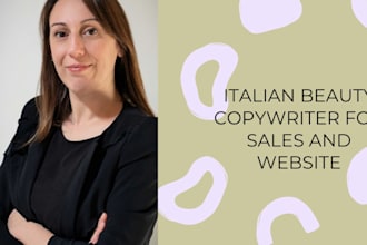 write italian beauty sales copy for your website