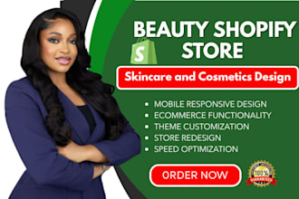design luxury skincare website cosmetics beauty shopify store