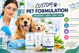 formulate custom pet grooming and skin care products